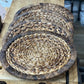 Set of 4 Woven Rattan 2-Toned Chargers 