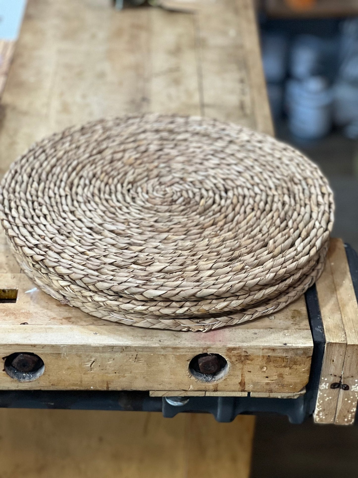 Set of 4 Woven Rattan Chargers 
