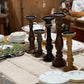 Set of 5 Wooden Candle Holders - The Mustard Seed Collection, The Seed