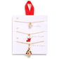 Set Of Three Chain Link Christmas Pendant Necklaces - The Mustard Seed Collection, The Seed