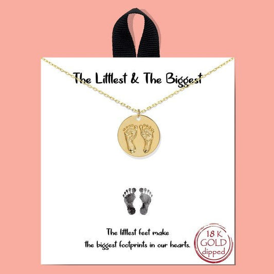Set of Two Dainty Chain Link Necklace Set Featuring Friendship Loop Pendant With Cubic Zirconia Accents - The Mustard Seed Collection, The Seed