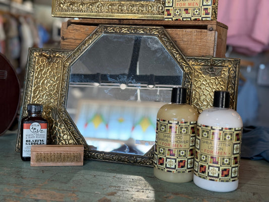 Antique Mens Dressing Octagonal Mirror