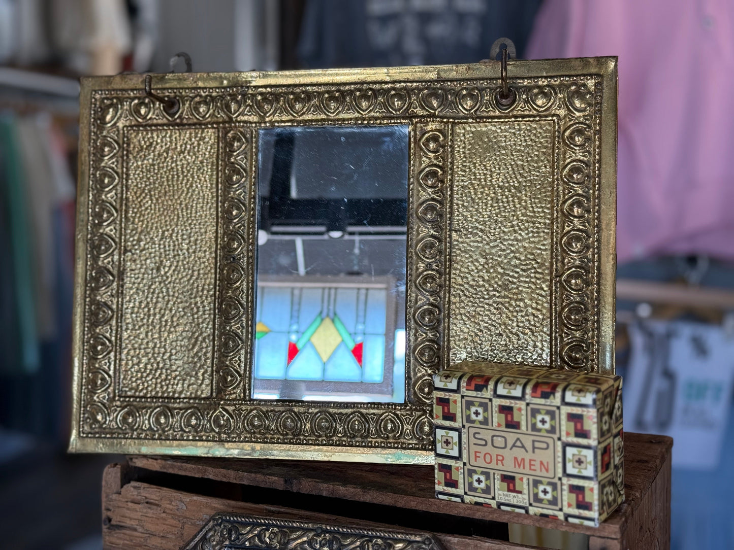 Antique Mens Dressing Rectangle Mirror