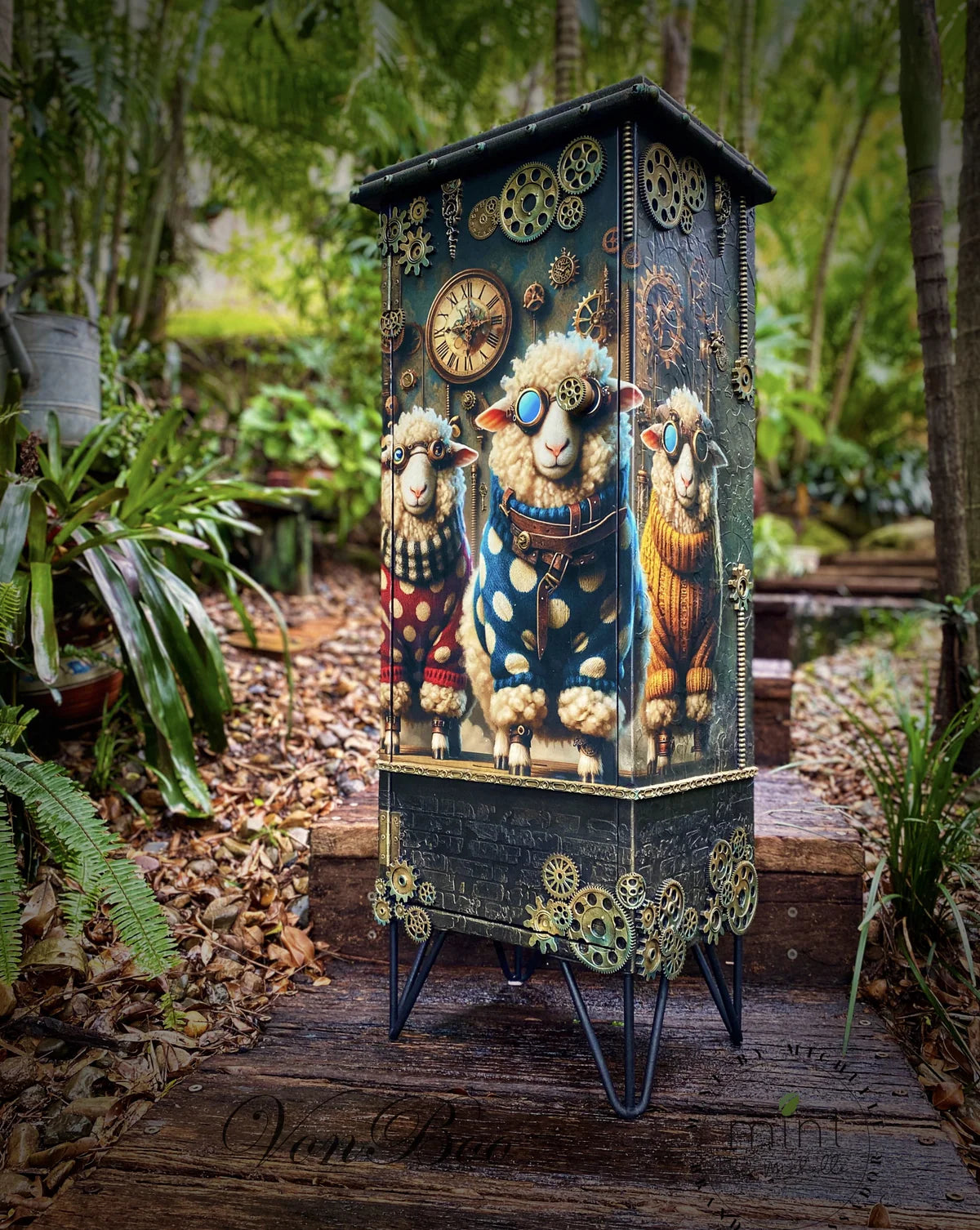 A1 Shaun Sheep Mint Decoupage Paper