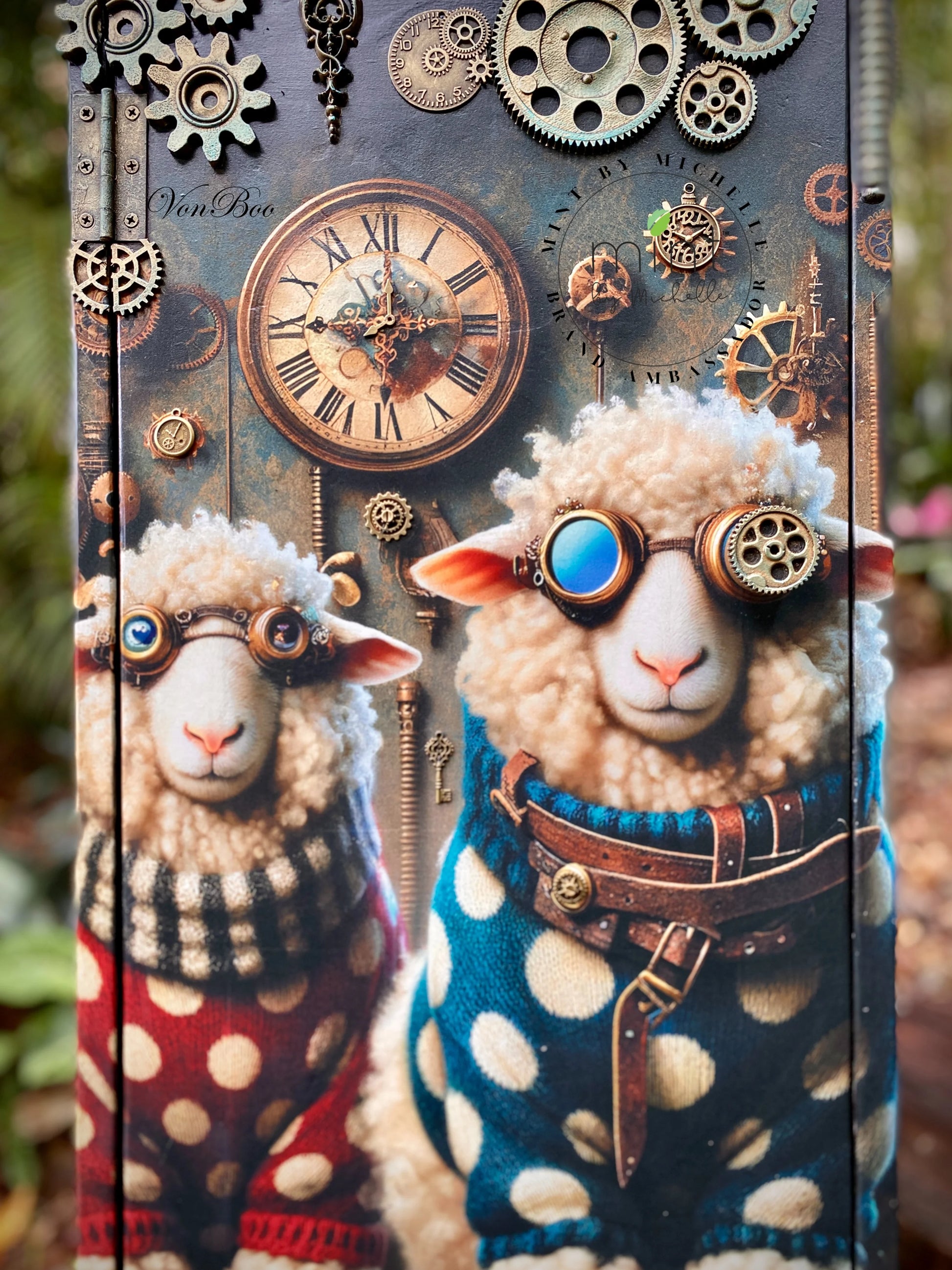 A1 Shaun Sheep Mint Decoupage Paper