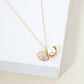 Shell Pendant With Pearl Accent Dainty Chain Link Necklace