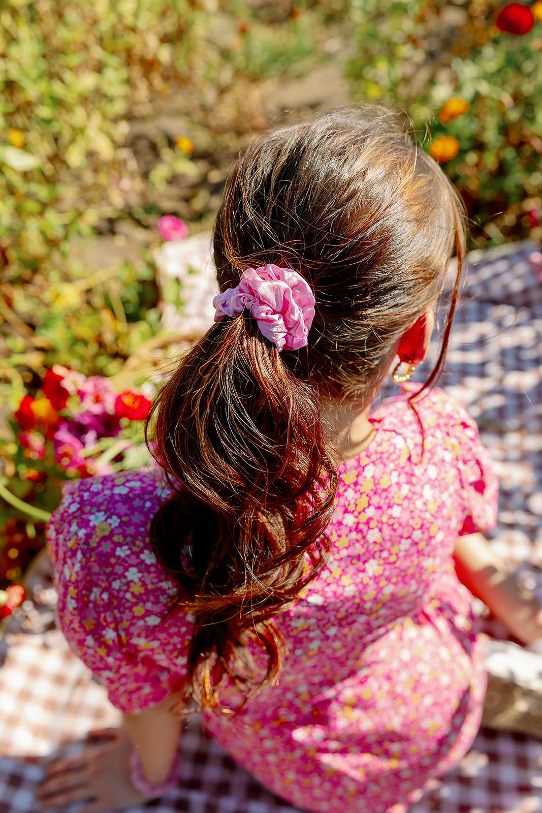 Silk Hair Scrunchie | Large | Rose All Day - The Mustard Seed Collection, The Seed