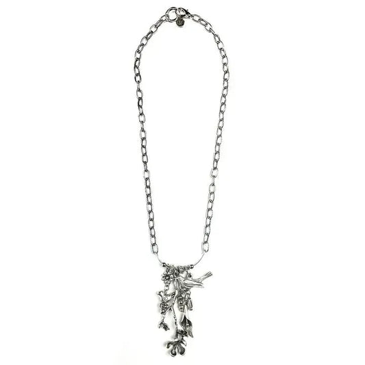 Silver Chain Flora Fauna Charmed Necklace
