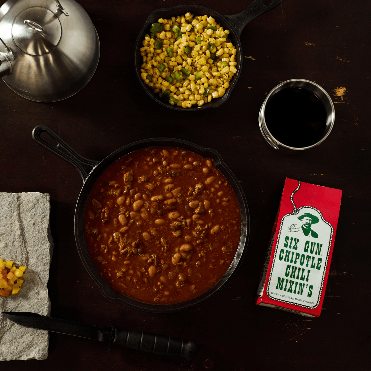 Six Gun Chipotle Chili Mixin’s – Smoky Texas Chili Seasoning - The Mustard Seed Collection, The Seed