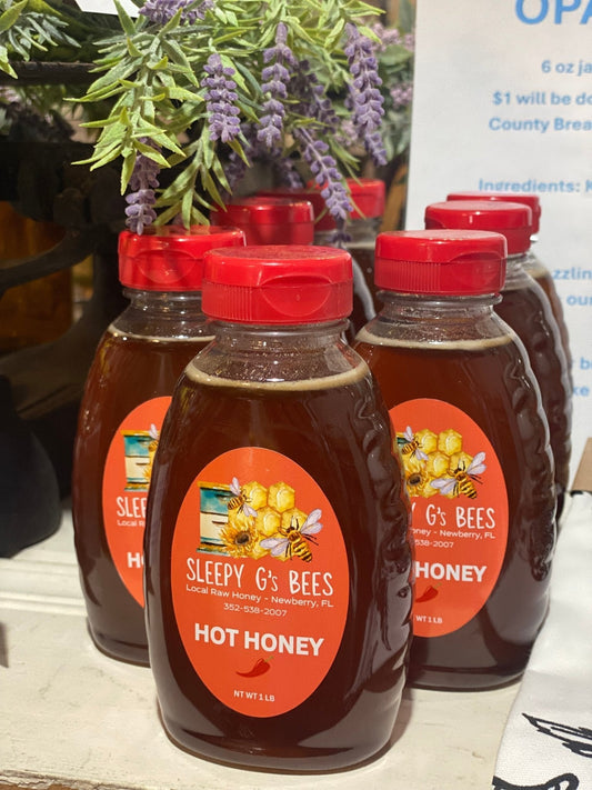 Sleepy G's 1lb Hot Honey Squeeze Jar - The Mustard Seed Collection, The Seed