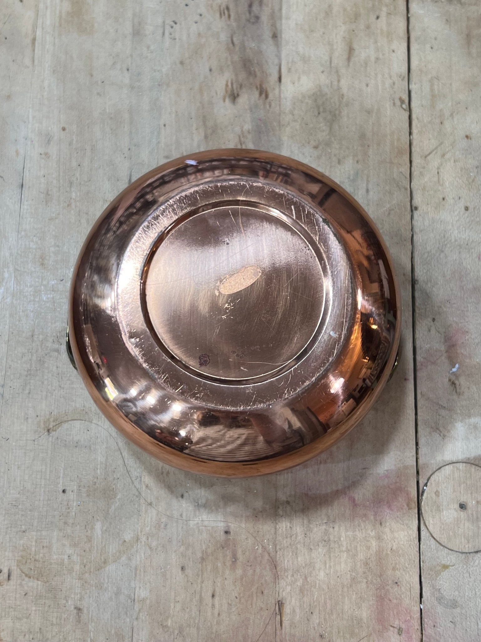 Small Copper Bowl with Handles 