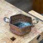 Small Copper Hexagonal Bowl with Handles 