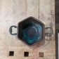 Small Copper Hexagonal Bowl with Handles 