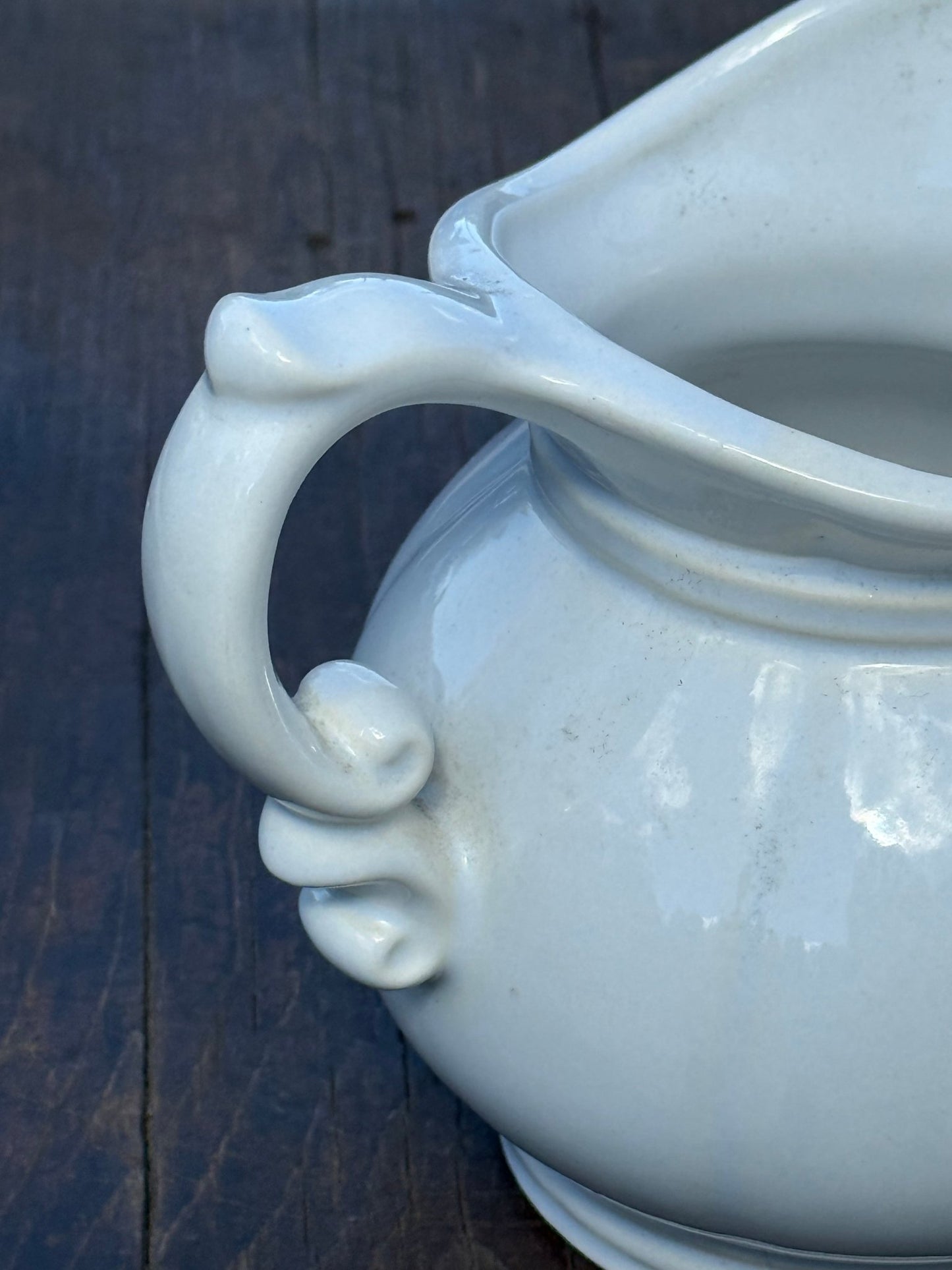 Small McCoy White Fluted Pitcher