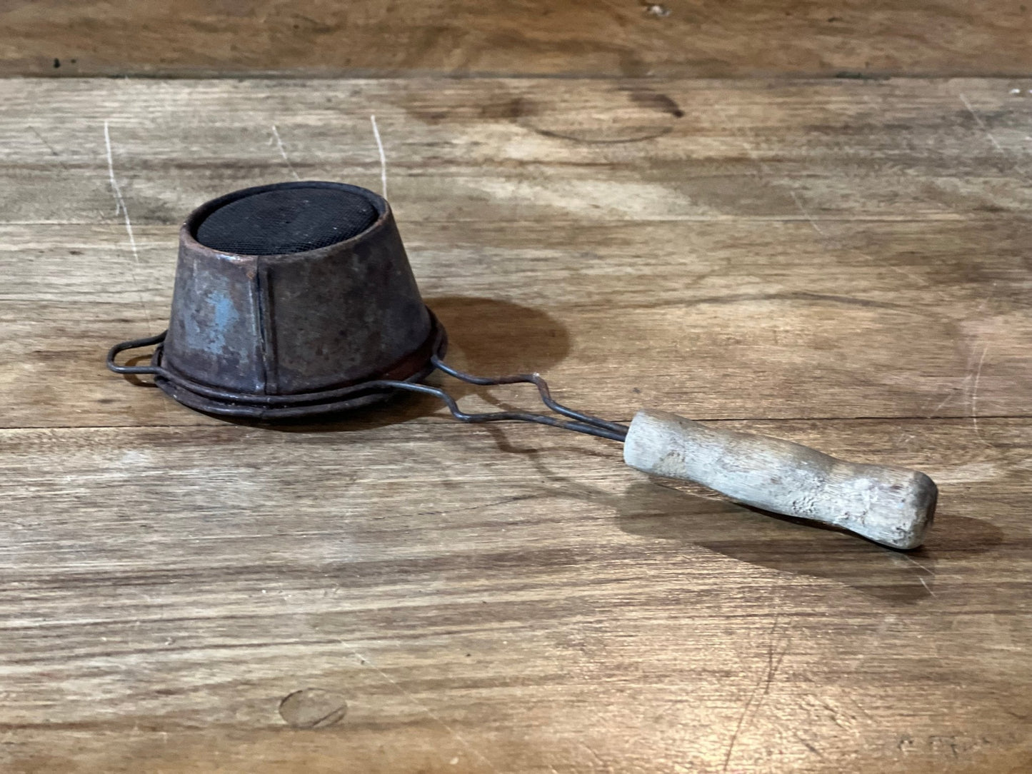 Small Metal Strainer with Wood Handle - The Mustard Seed Collection, The Seed