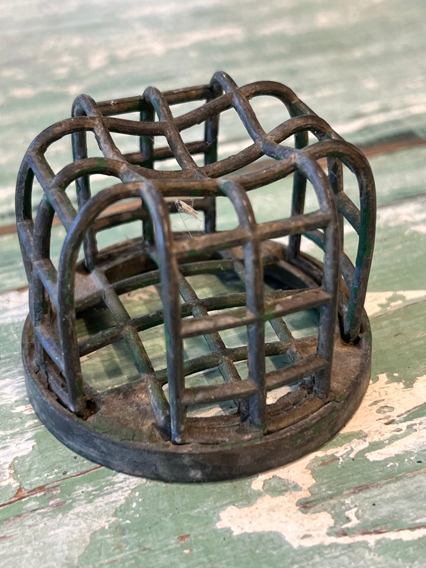 Small Vintage Metal Flower Frog
