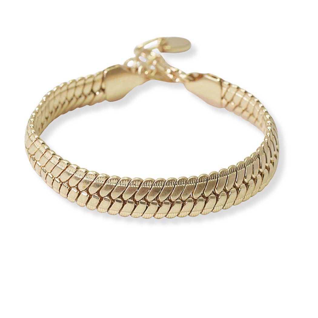 Snake Chain Metal Bracelet: Silver / ONE SIZE
