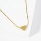 Snake Chain Necklace Featuring Metal Tone Heart Pendant - The Mustard Seed Collection, The Seed