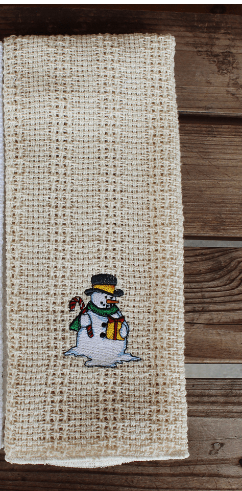 Snow Man Cotton Kitchen Towel - The Mustard Seed Collection, The Seed