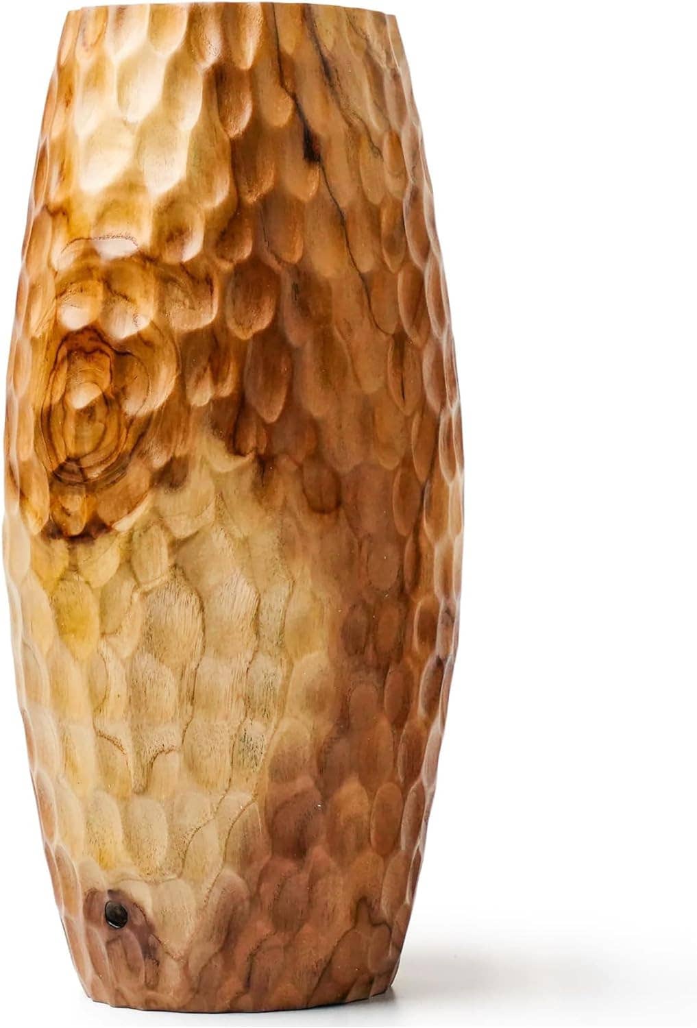 Solid Teak Wood Vase Teak Root Home Decor Flower Vase - The Mustard Seed Collection, The Seed