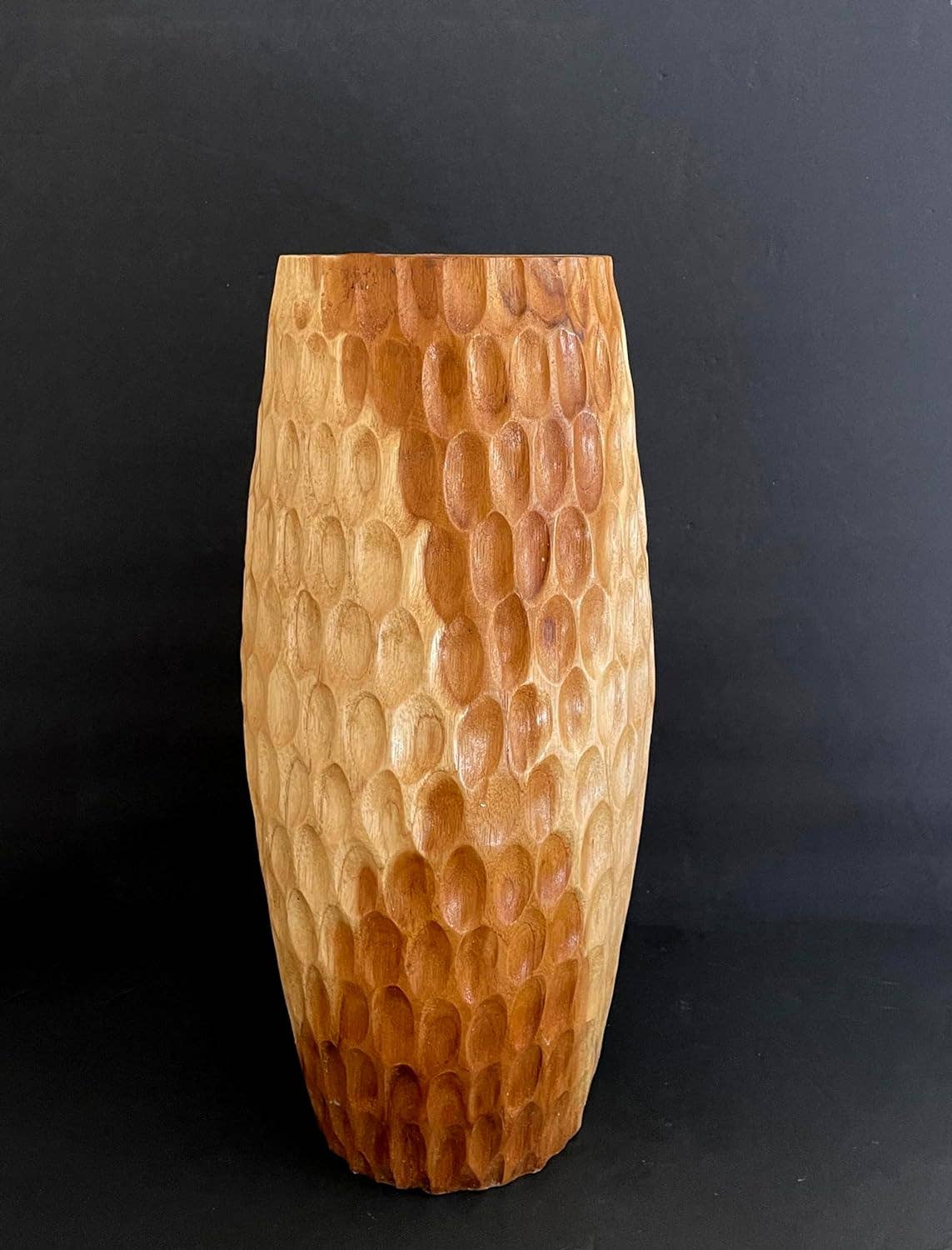 Solid Teak Wood Vase Teak Root Home Decor Flower Vase - The Mustard Seed Collection, The Seed