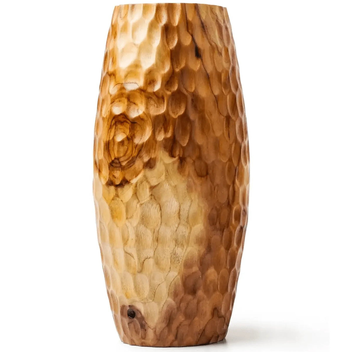 Solid Teak Wood Vase Teak Root Home Decor Flower Vase - The Mustard Seed Collection, The Seed