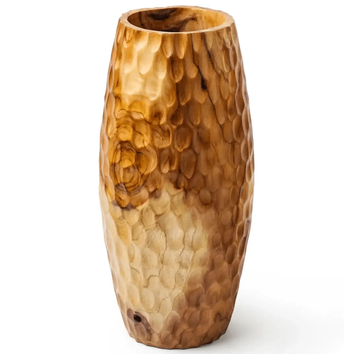 Solid Teak Wood Vase Teak Root Home Decor Flower Vase - The Mustard Seed Collection, The Seed