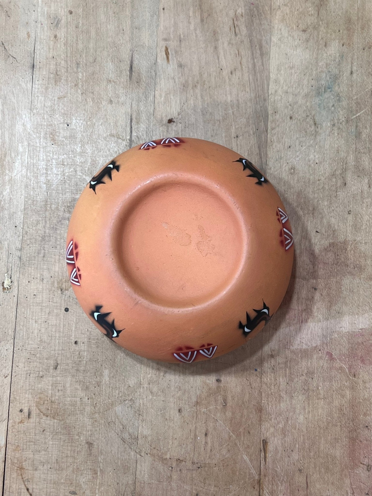 Southwestern-Style Hand-Painted Terracotta Storyteller Bowl (2" x 4.25") 
