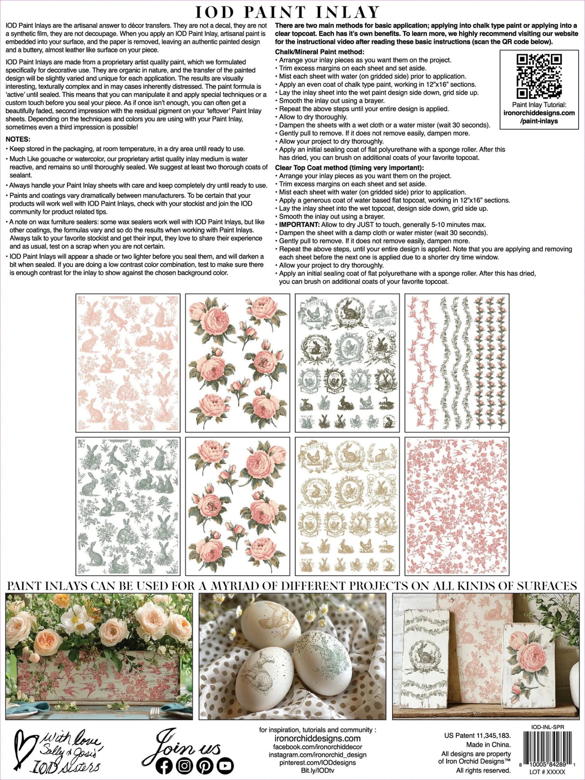 Spring Melody IOD Paint Inlay 12x16 | Iron Orchid Designs DIY Furniture Decorcraft