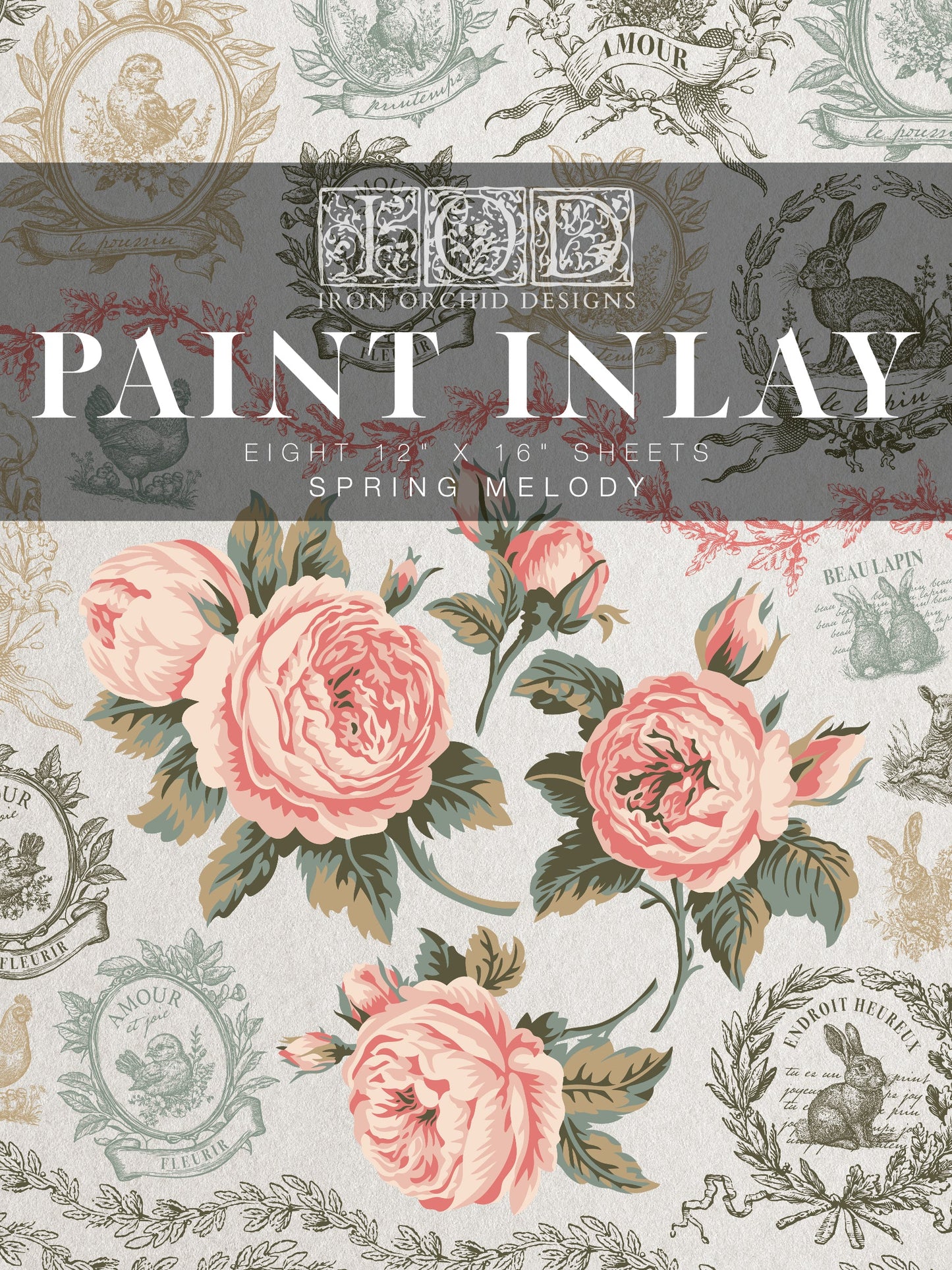 Spring Melody IOD Paint Inlay 12x16 Pad™