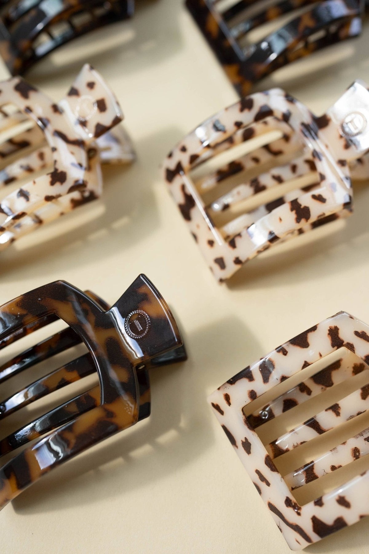 Square Flat Hair Clip | Med. | Blonde Tortoise - The Mustard Seed Collection, The Seed