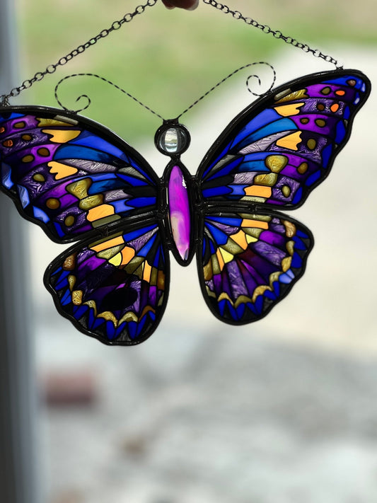 Stained-Glass Butterfly Suncatcher - The Mustard Seed Collection, The Seed