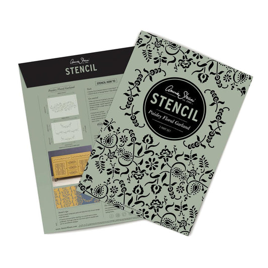 Stencil - Paisley Floral Garland - The Mustard Seed Collection, The Seed