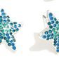 Stud & Sea Creature Drop Earrings Featuring Rhinestone Accents Starfish