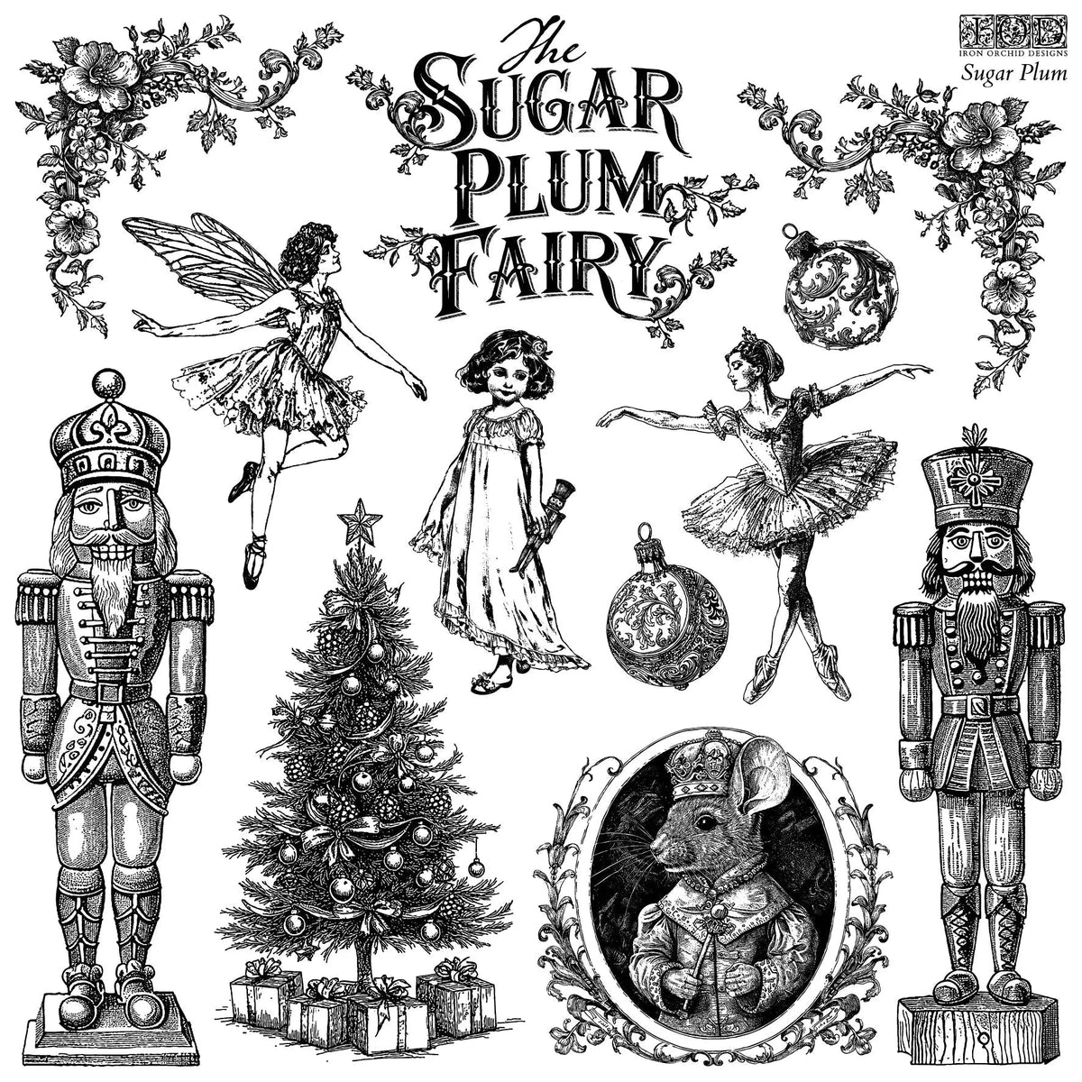 Sugar Plum 12X12 IOD Stamp - The Mustard Seed Collection, The Seed