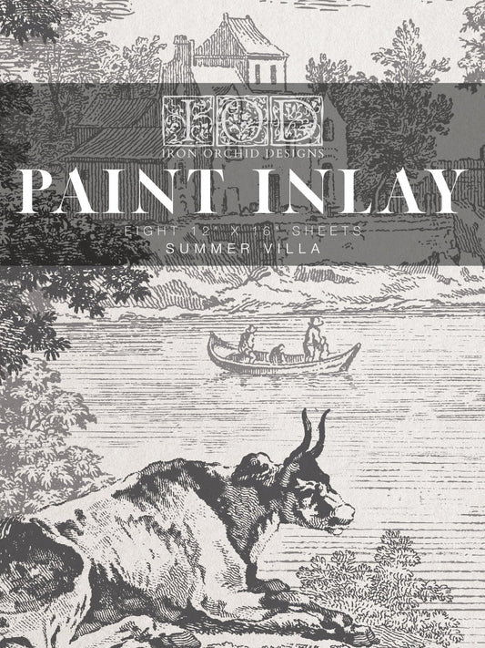 Summer Villa IOD Paint Inlay 12x16 Pad - The Mustard Seed Collection, The Seed