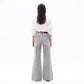 Super High Rise Wide Leg Frayed Hem Retro Jeans: STONE GRAY 