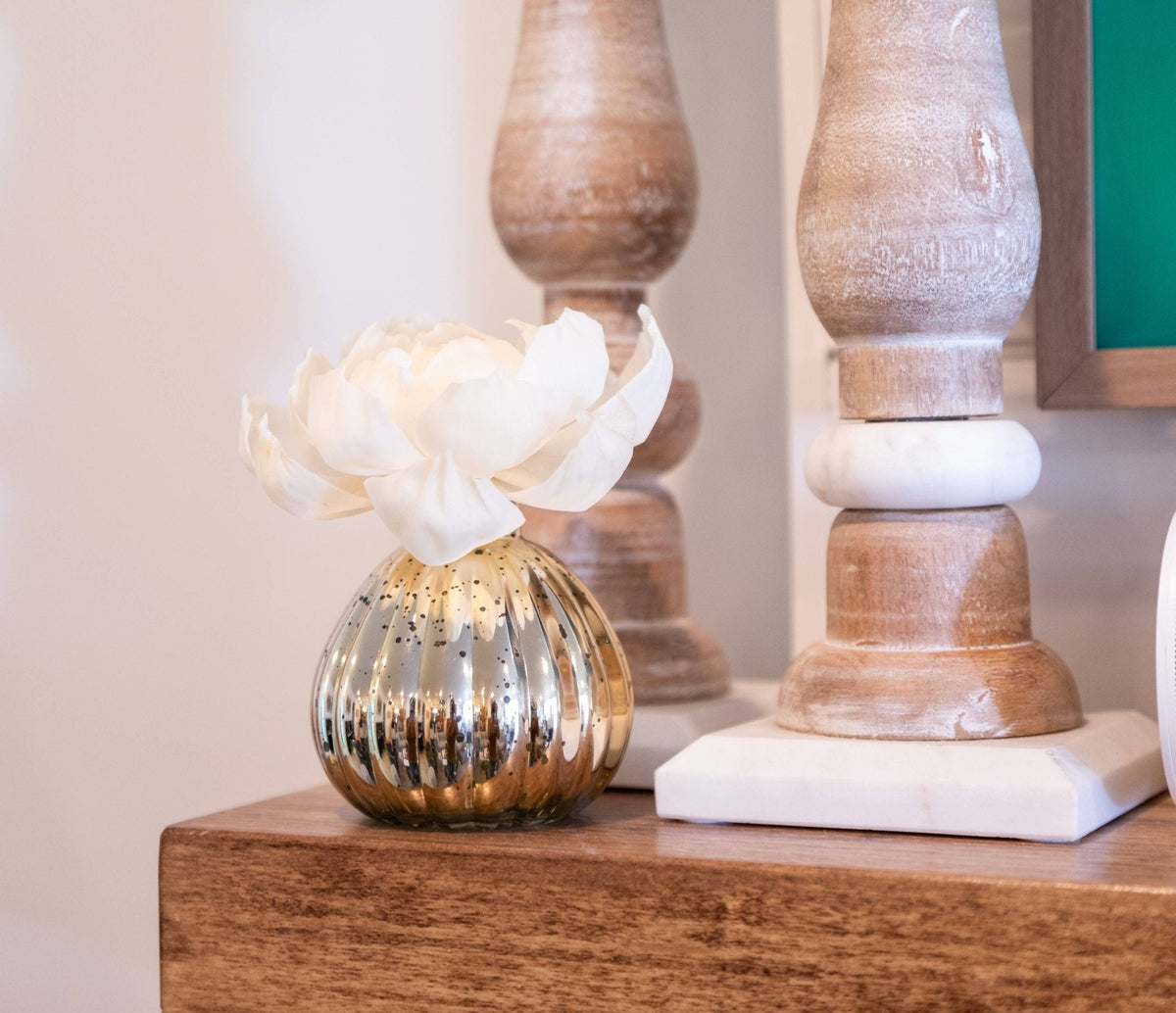 Sweet Grace Plaid Flower Diffuser | Metallic Vessel - The Mustard Seed Collection, The Seed