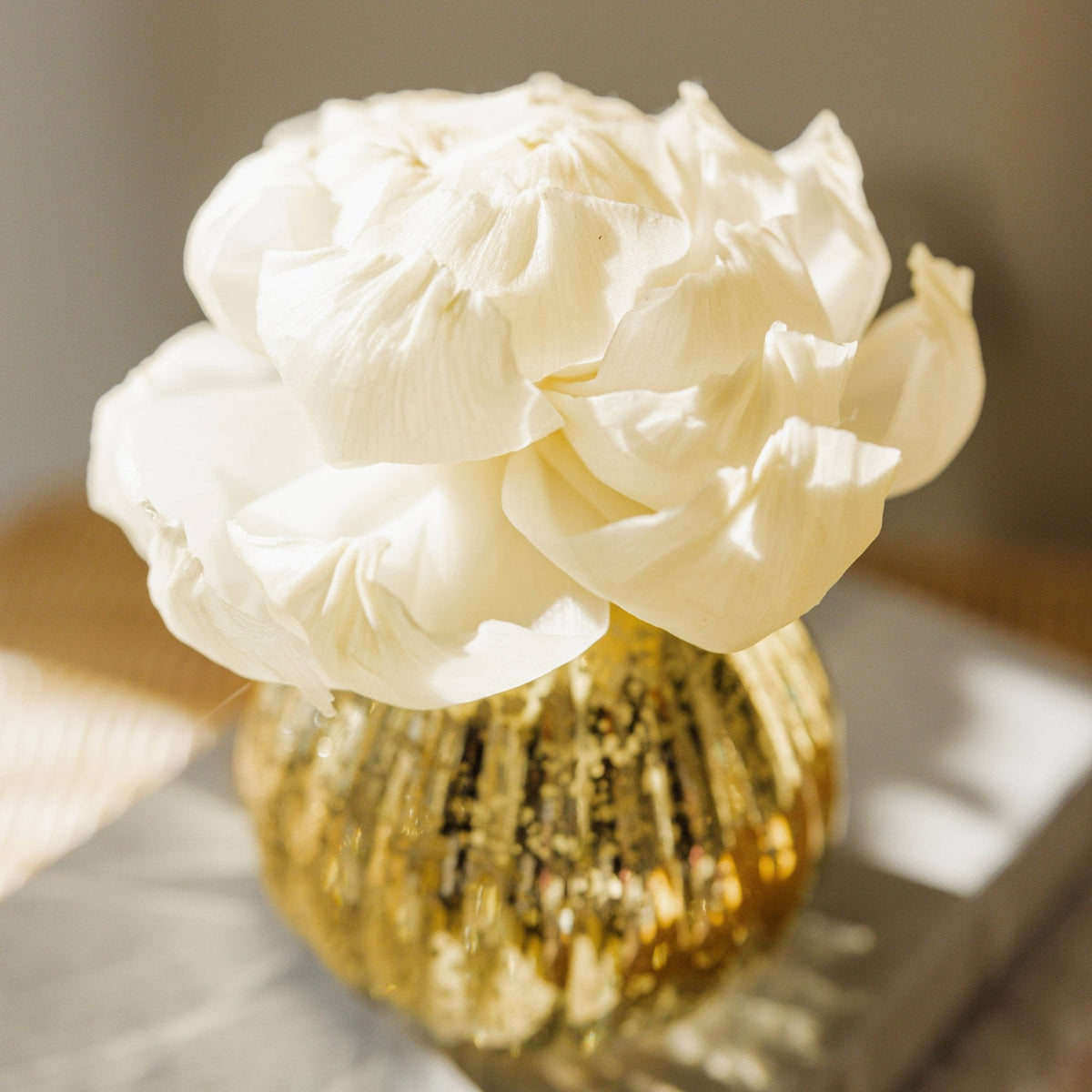 Sweet Grace Plaid Flower Diffuser | Metallic Vessel - The Mustard Seed Collection, The Seed