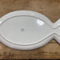 Tag Ceramic Fish Shaped Serving Platter – White (16" x 9")