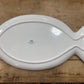 Tag Ceramic Fish Shaped Serving Platter – White (16" x 9") 