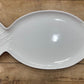 Tag Ceramic Fish Shaped Serving Platter – White (16" x 9") 