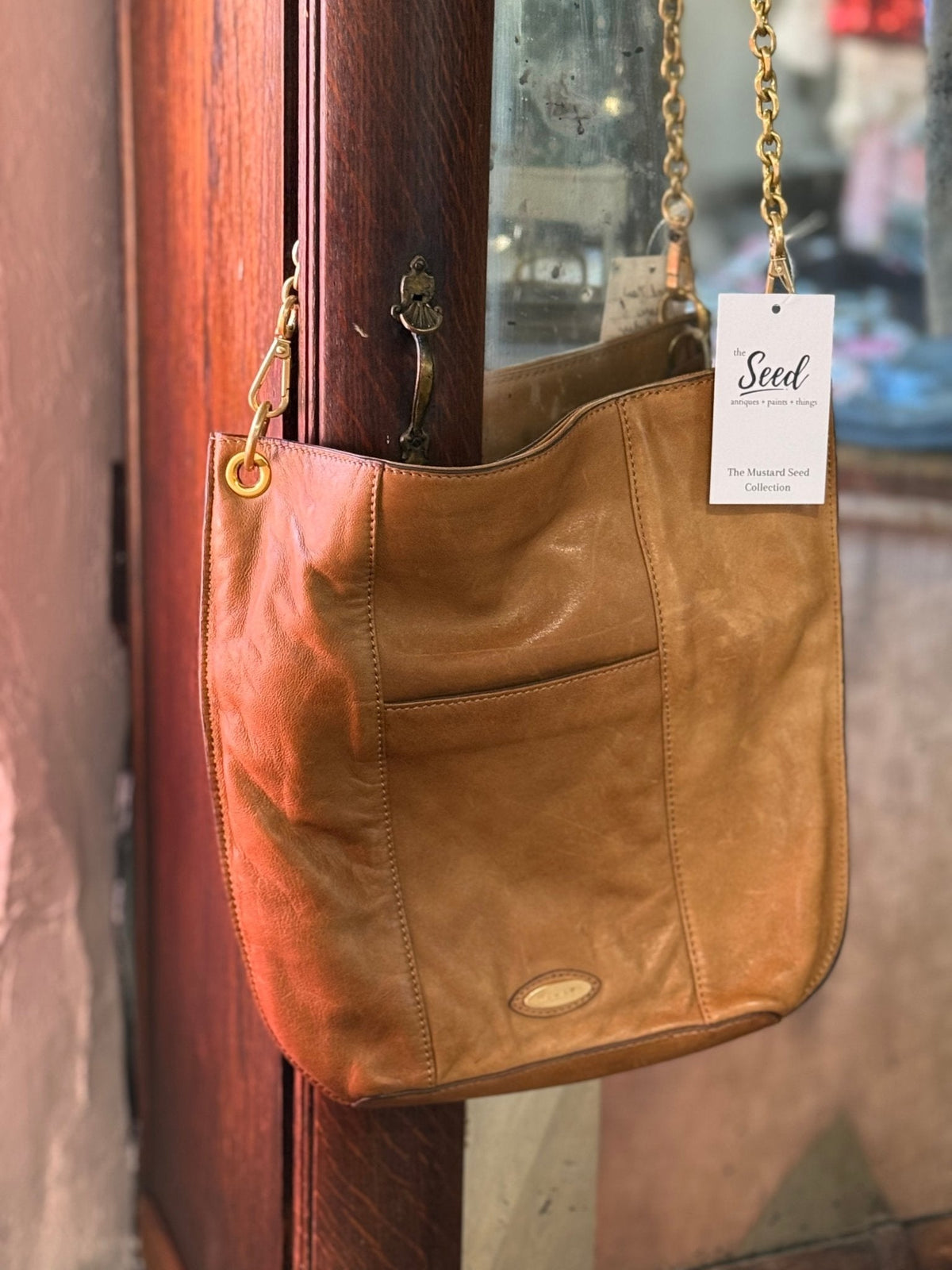 Tahari Leather Cross Body - The Mustard Seed Collection, The Seed