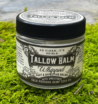 Tallow Balm - Whipped w/Hemp Seed Oil - Glass Container - The Mustard Seed Collection, The Seed