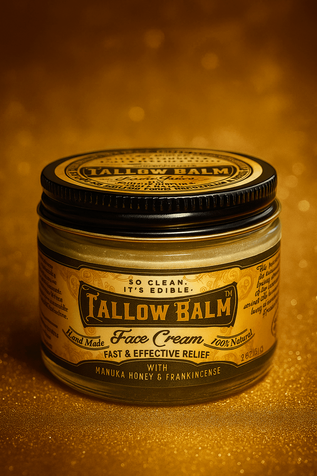 Tallow Face Cream with Manuka Honey & Castor Oil - The Mustard Seed Collection, The Seed