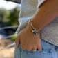 Tap To Pray® Survivor Series Chain Bracelet: .999 Silver-Plated + Slate Cross