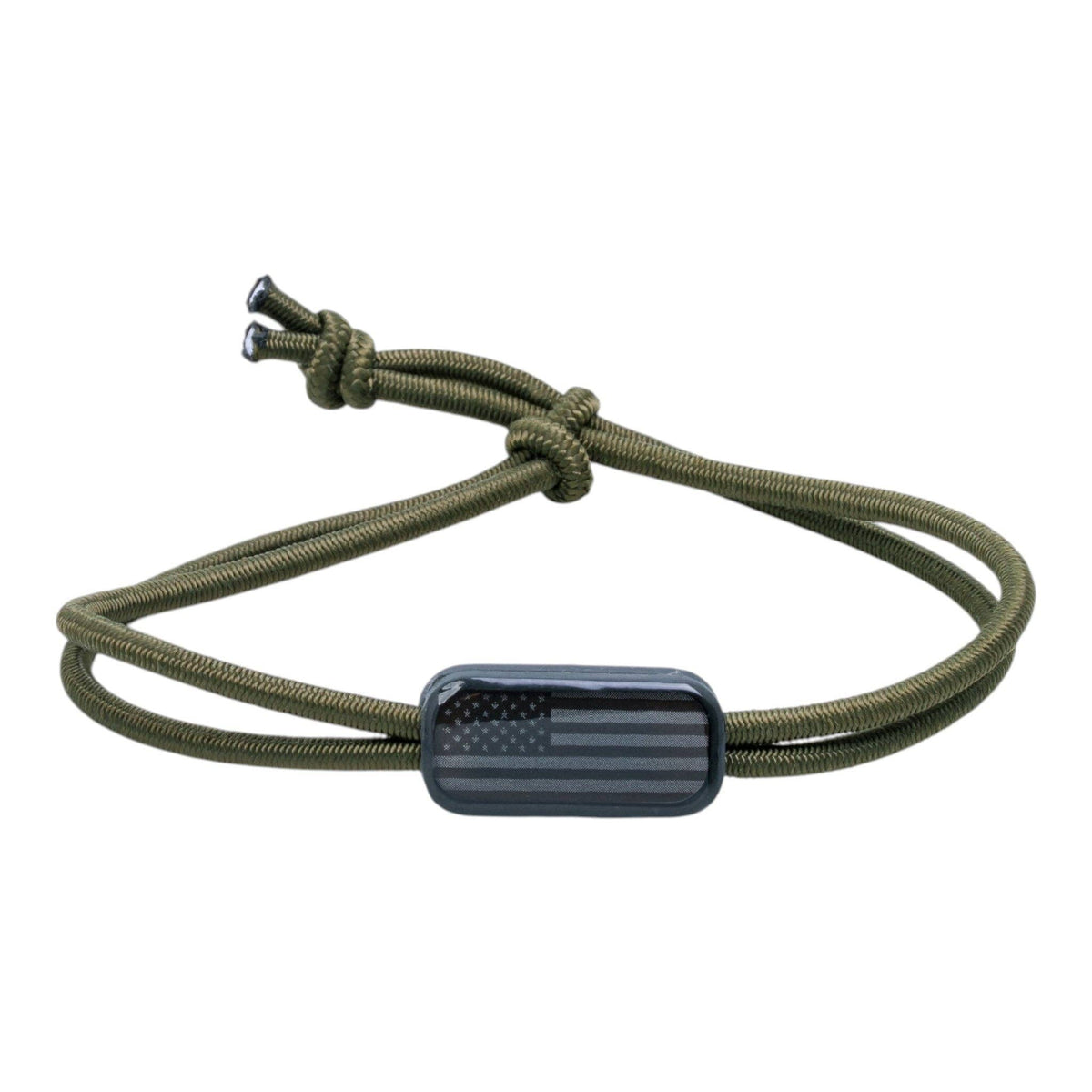 Tap To Pray® Survivor Series Tactical Bracelet: Olive + Stealth Flag