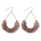 Textured Fringe Tassel Teardrop Earrings - The Mustard Seed Collection, The Seed