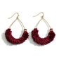Textured Fringe Tassel Teardrop Earrings - The Mustard Seed Collection, The Seed