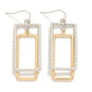 Textured Metal Nesting Rectangles Drop Earrings - The Mustard Seed Collection, The Seed